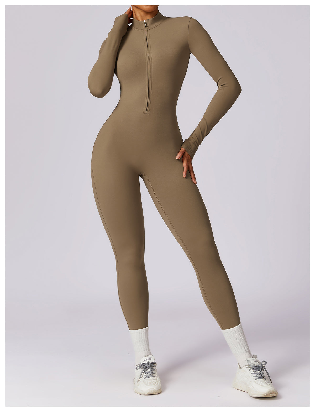 Zipper Seamless Jumpsuit