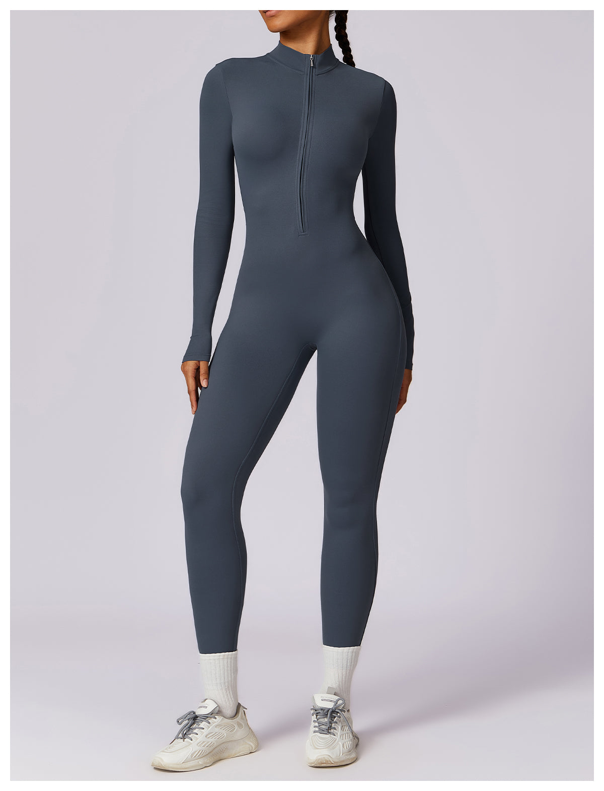Zipper Seamless Jumpsuit