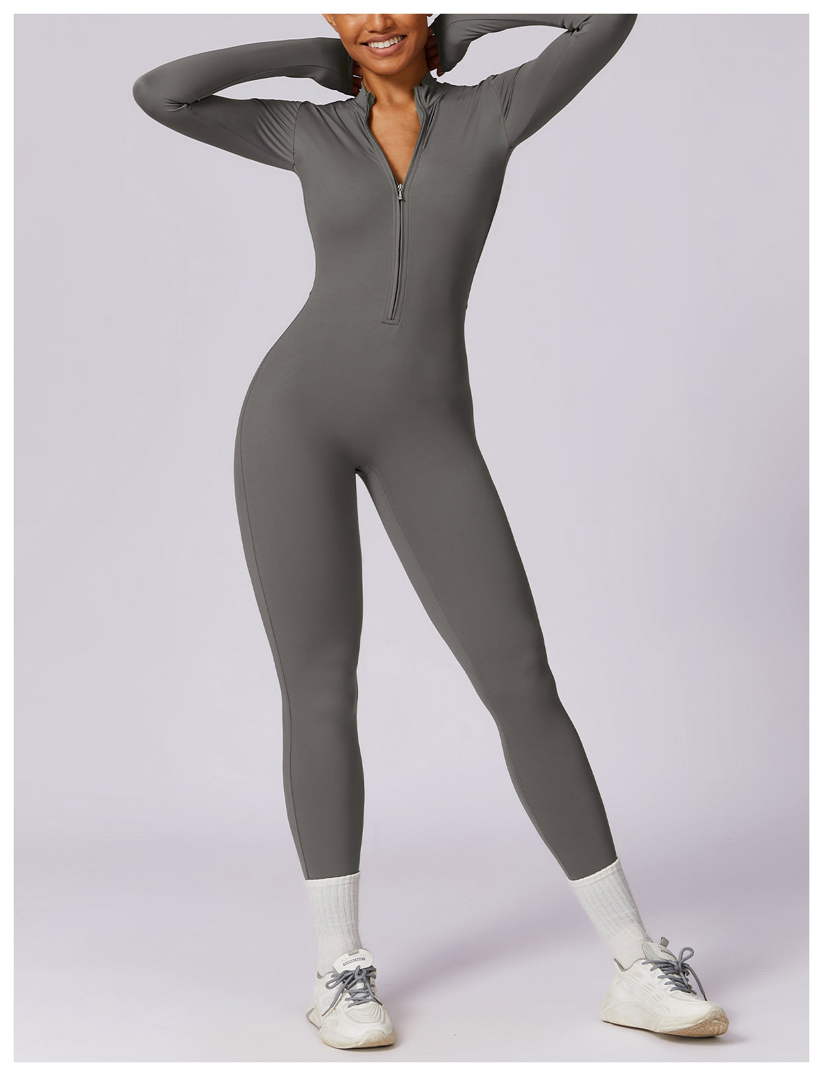 Zipper Seamless Jumpsuit