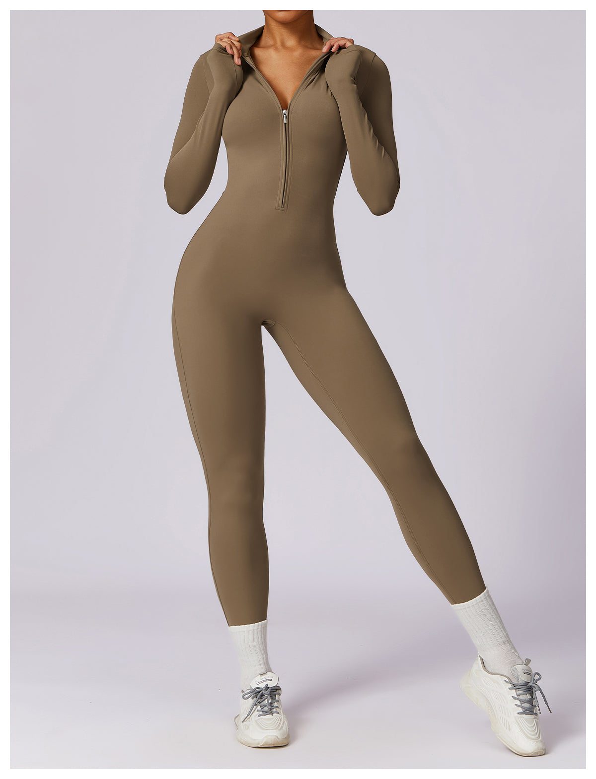 Zipper Seamless Jumpsuit