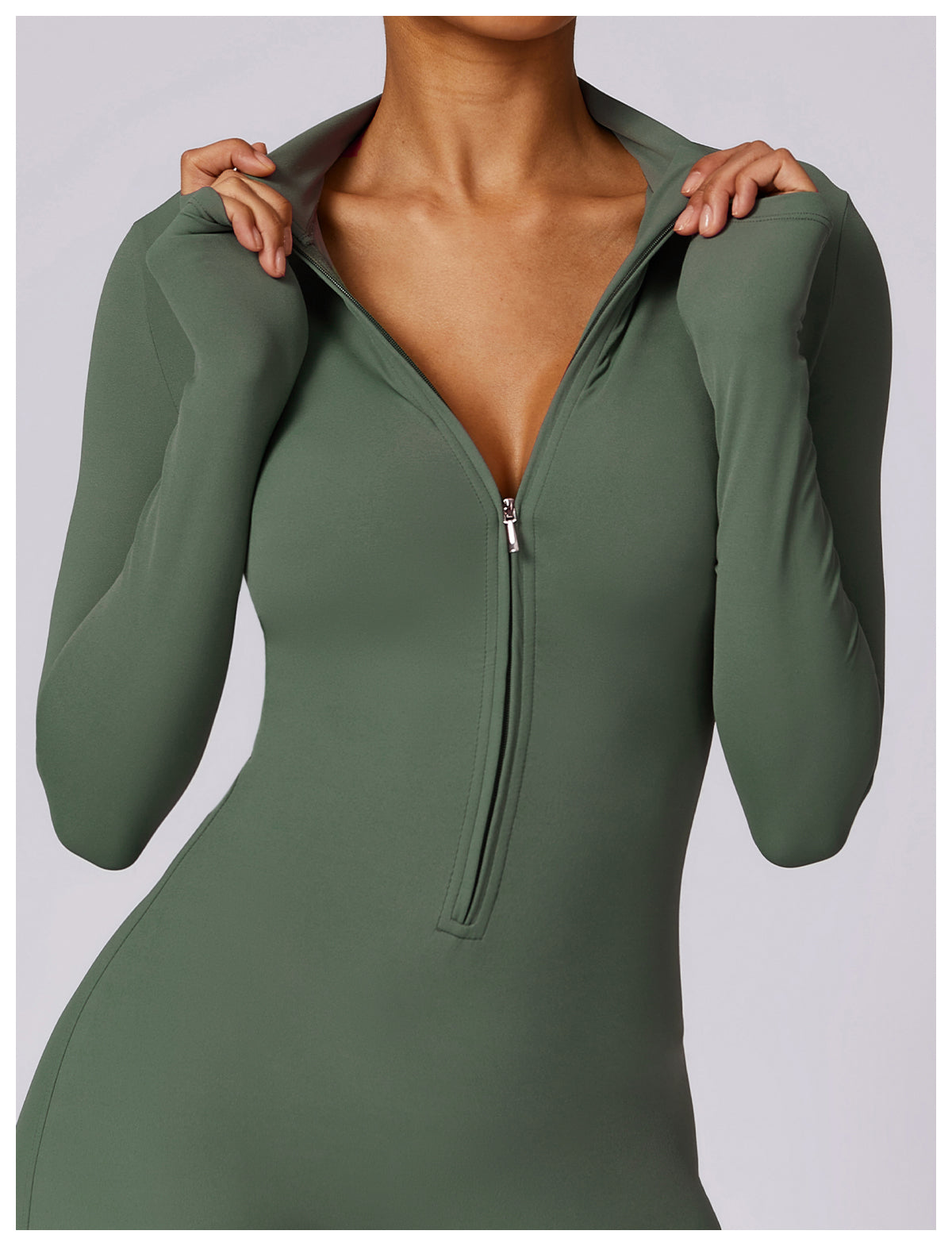 Zipper Seamless Jumpsuit