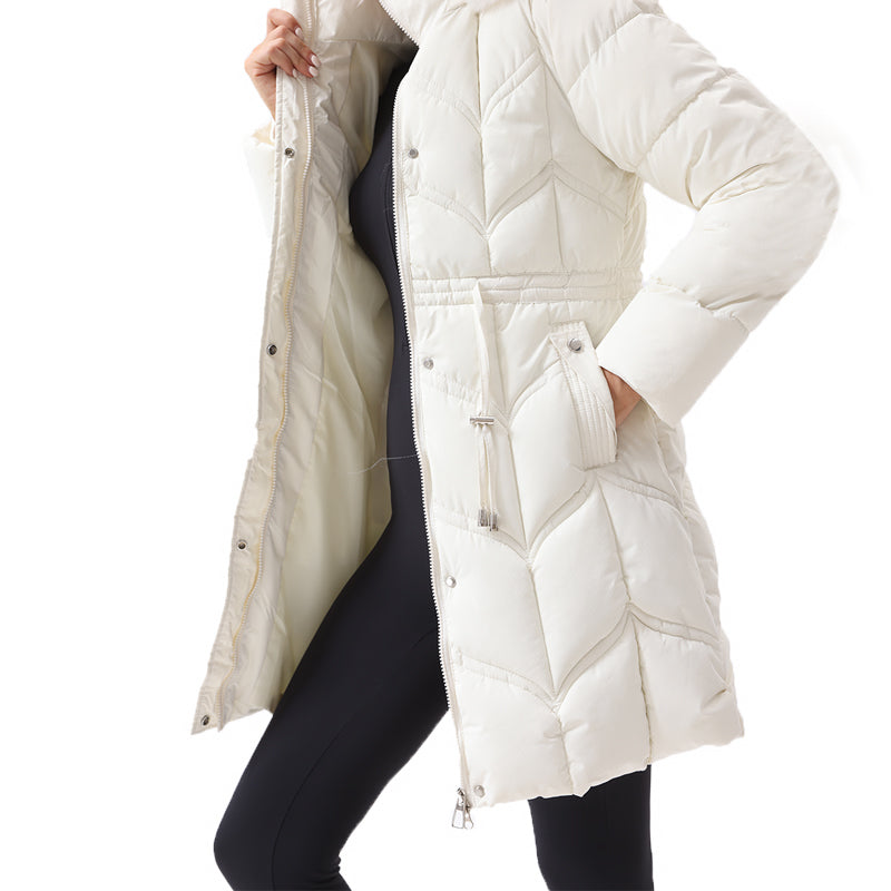 Long fur collar windproof and cold proof clothing