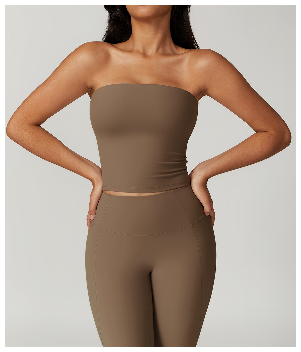 Comfort Club  Brushed Fabric Strapless Tank Top