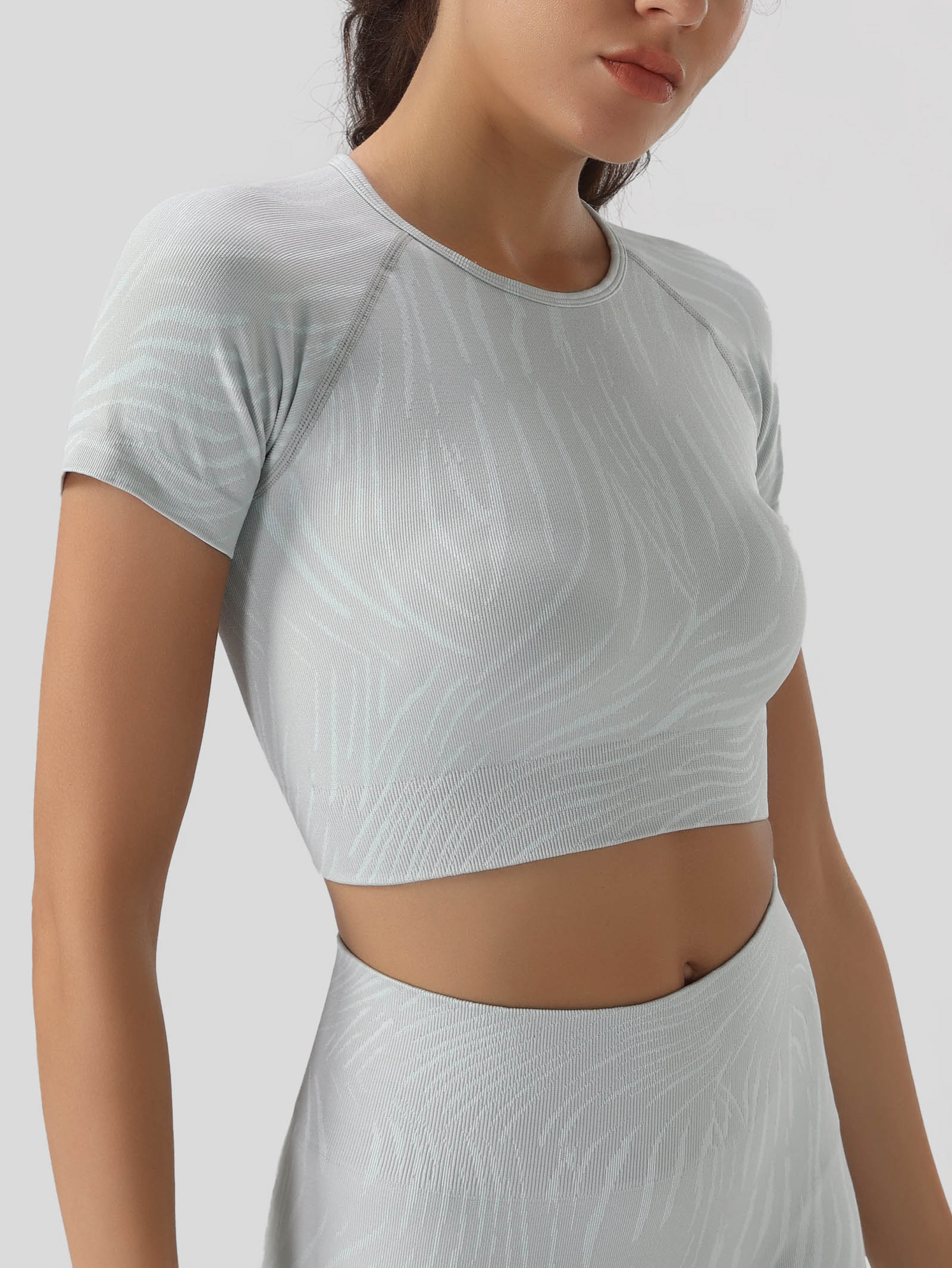 Zebra Print Short Sleeve Crop Top