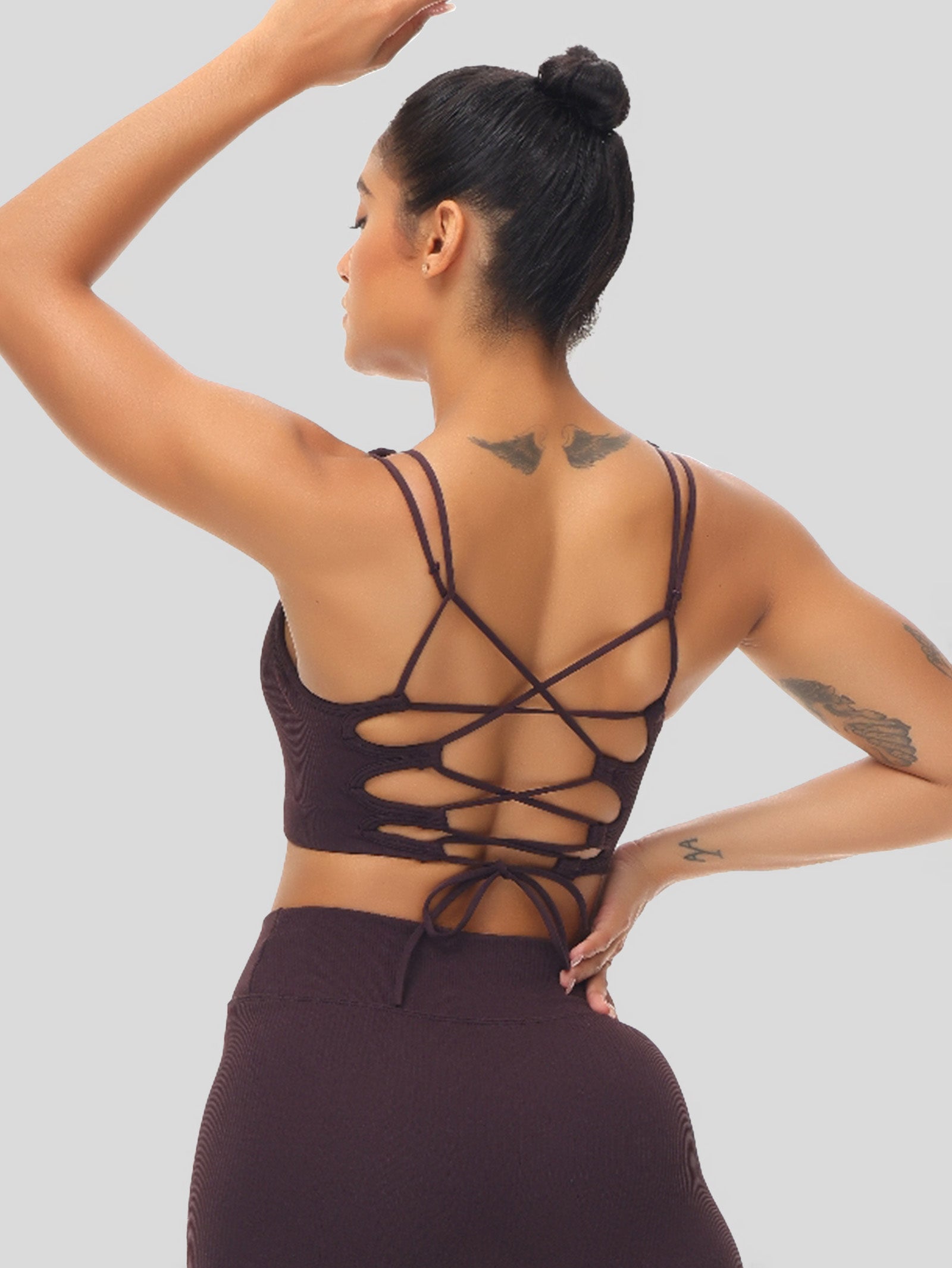 Crisscross Back Crop Tank Top