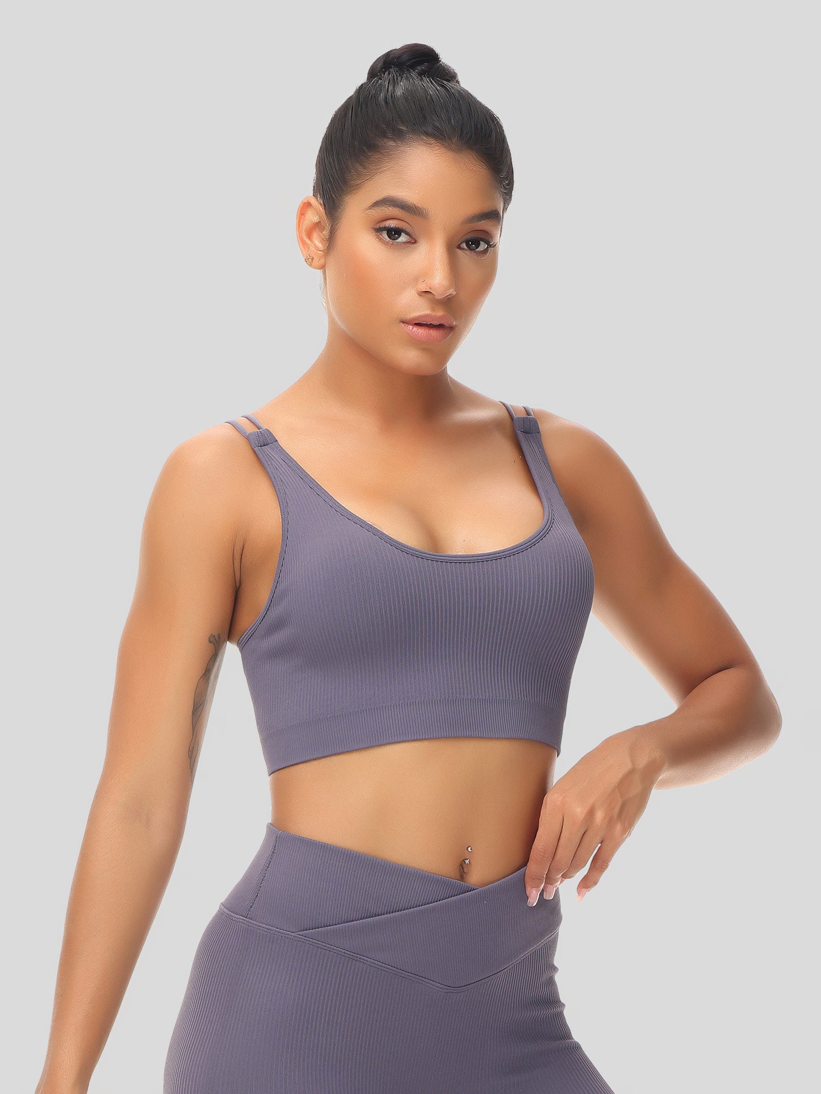 Crisscross Back Crop Tank Top
