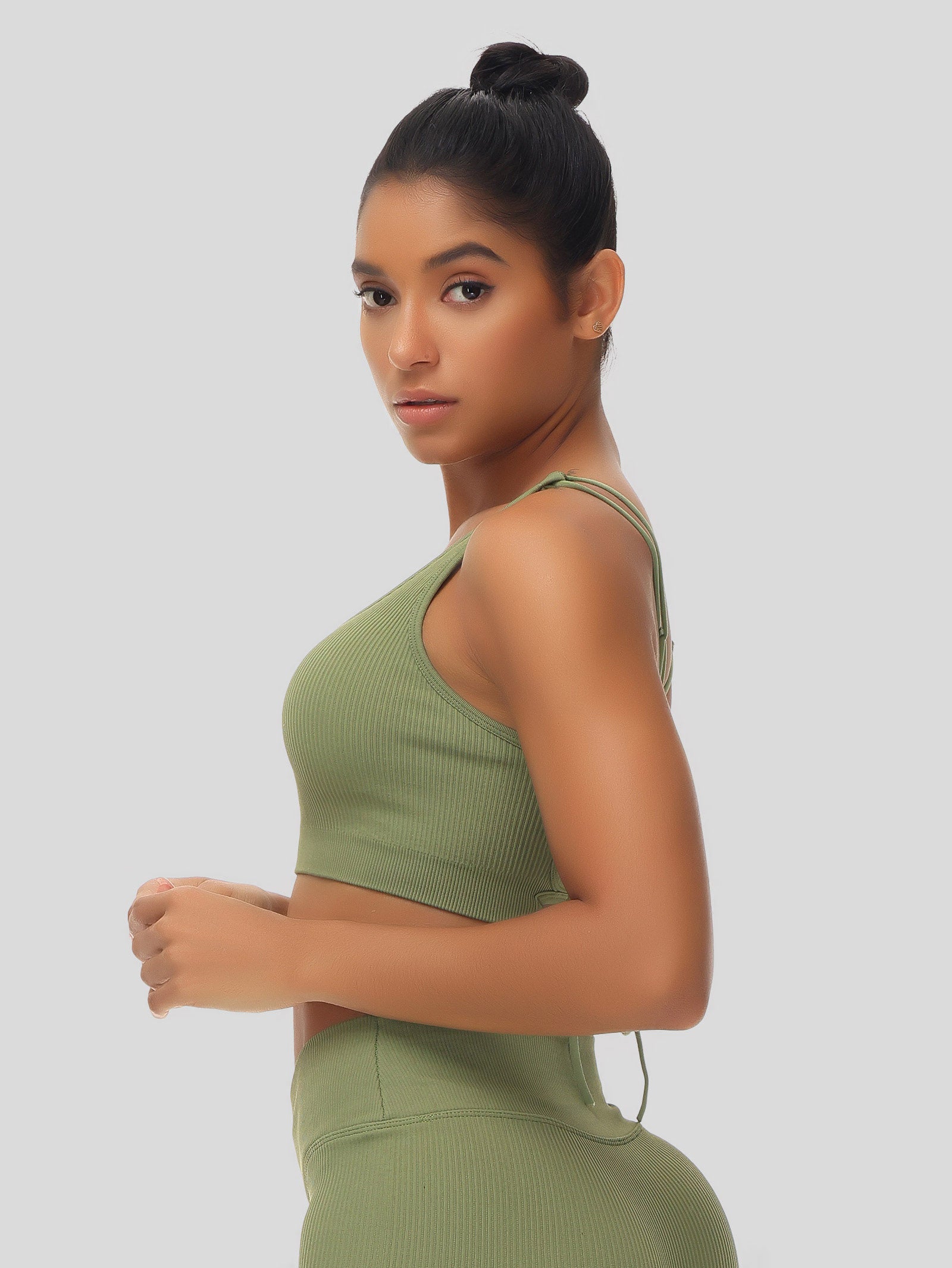 Crisscross Back Crop Tank Top