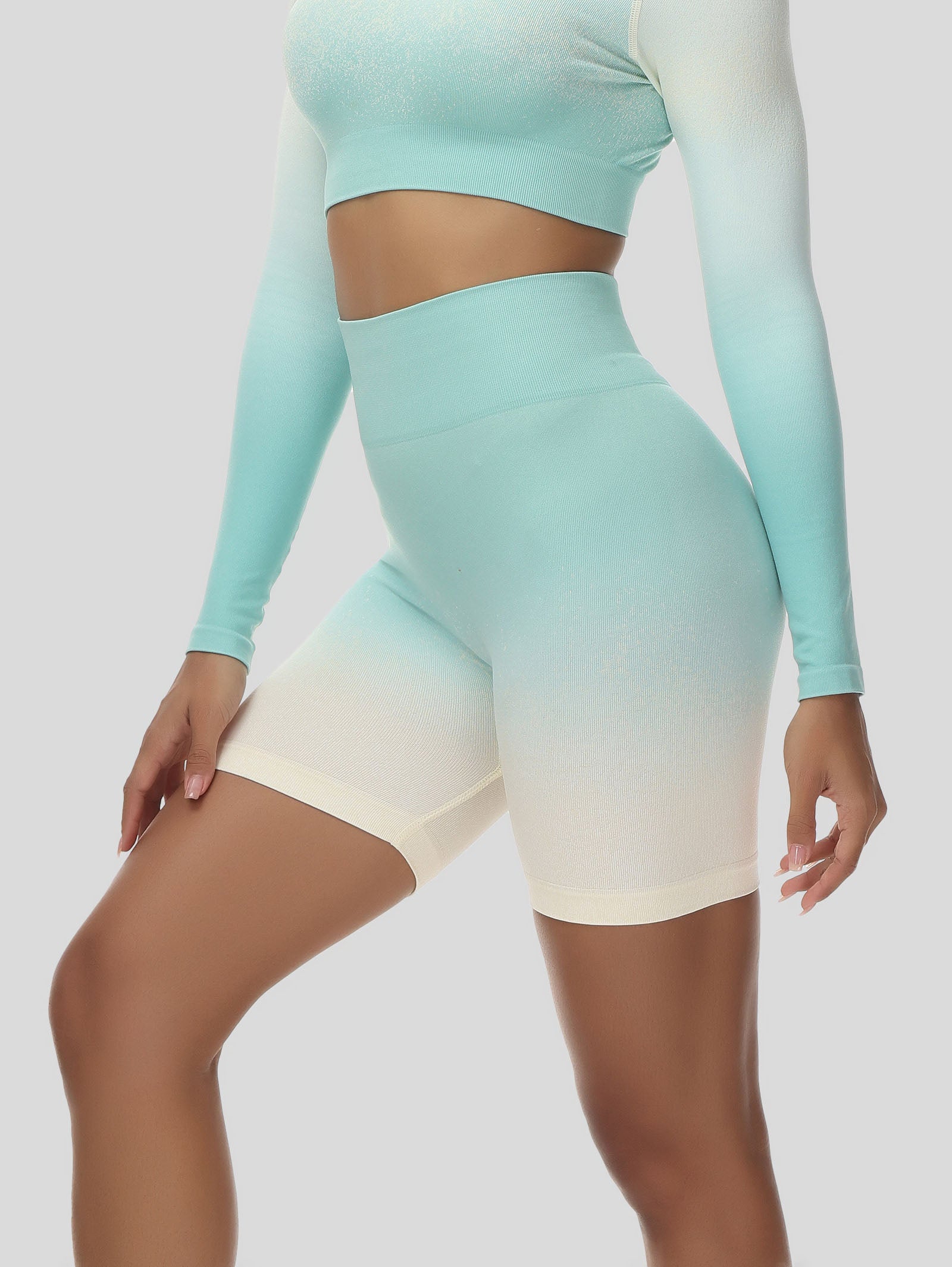 Ombre Butt Lifting Biker Shorts