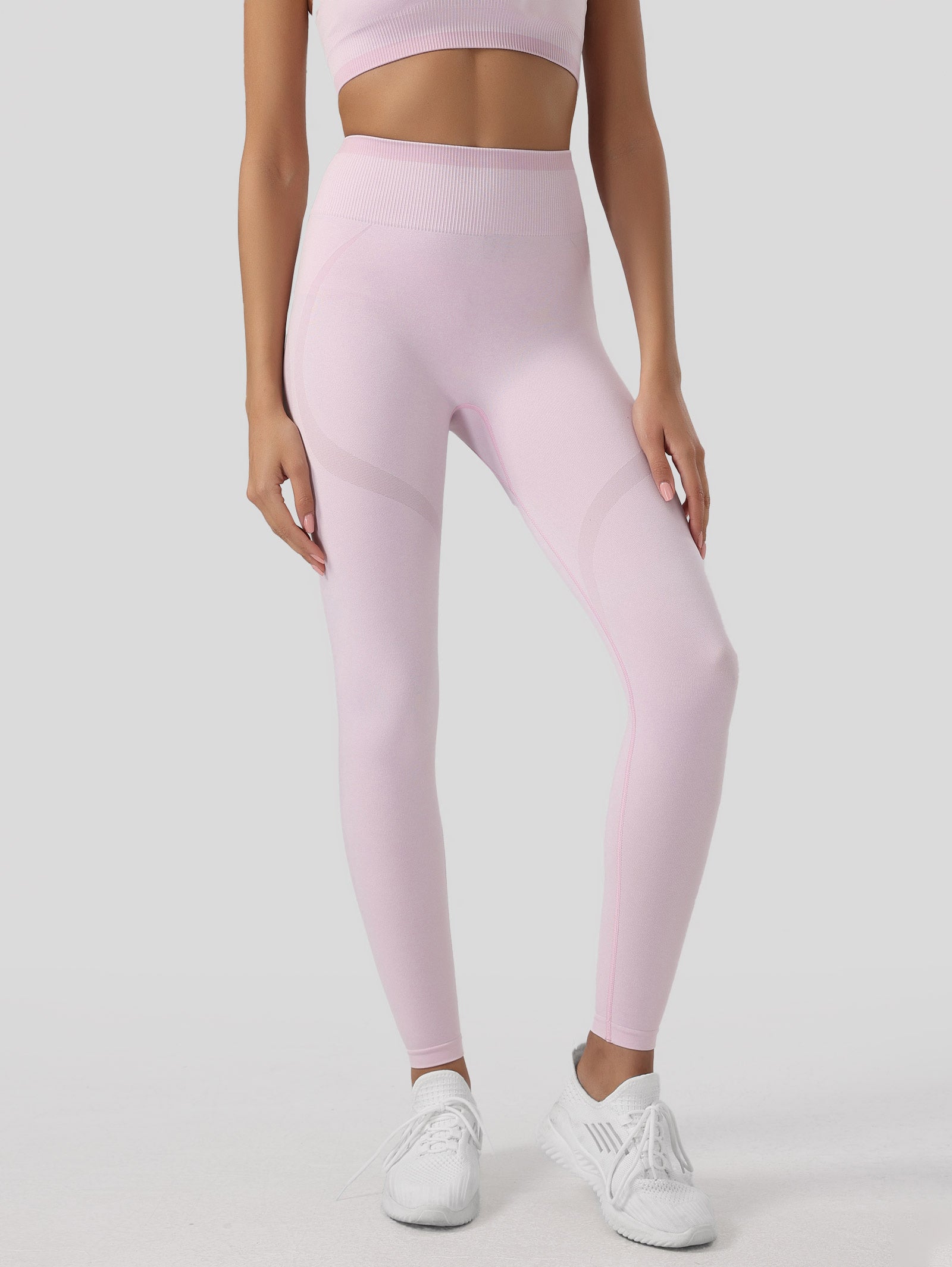 Contrast Color High Waist Leggings