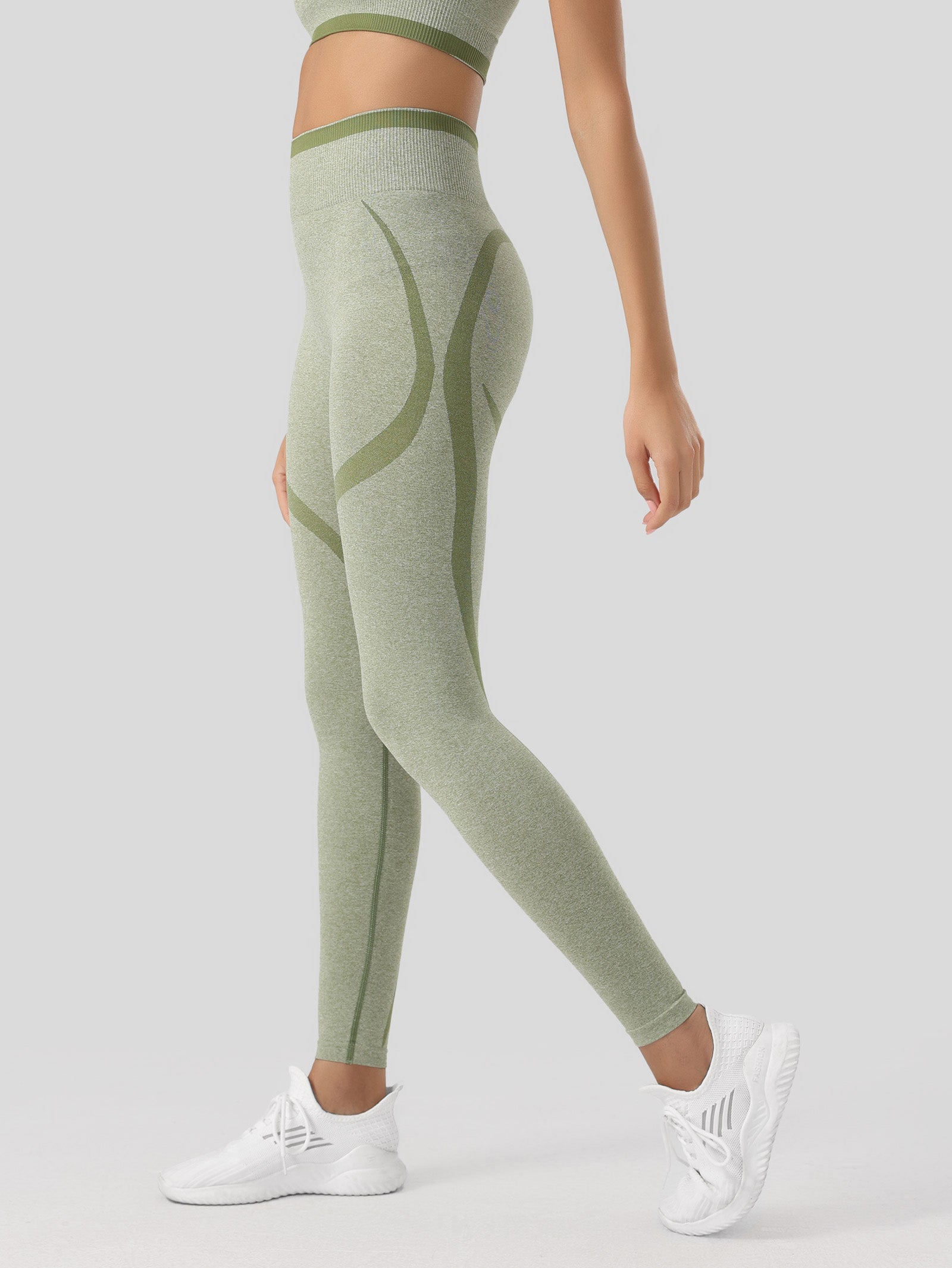 Contrast Color High Waist Leggings