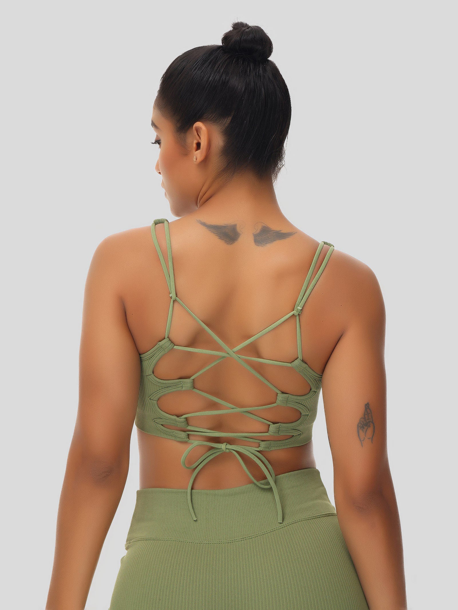 Crisscross Back Crop Tank Top