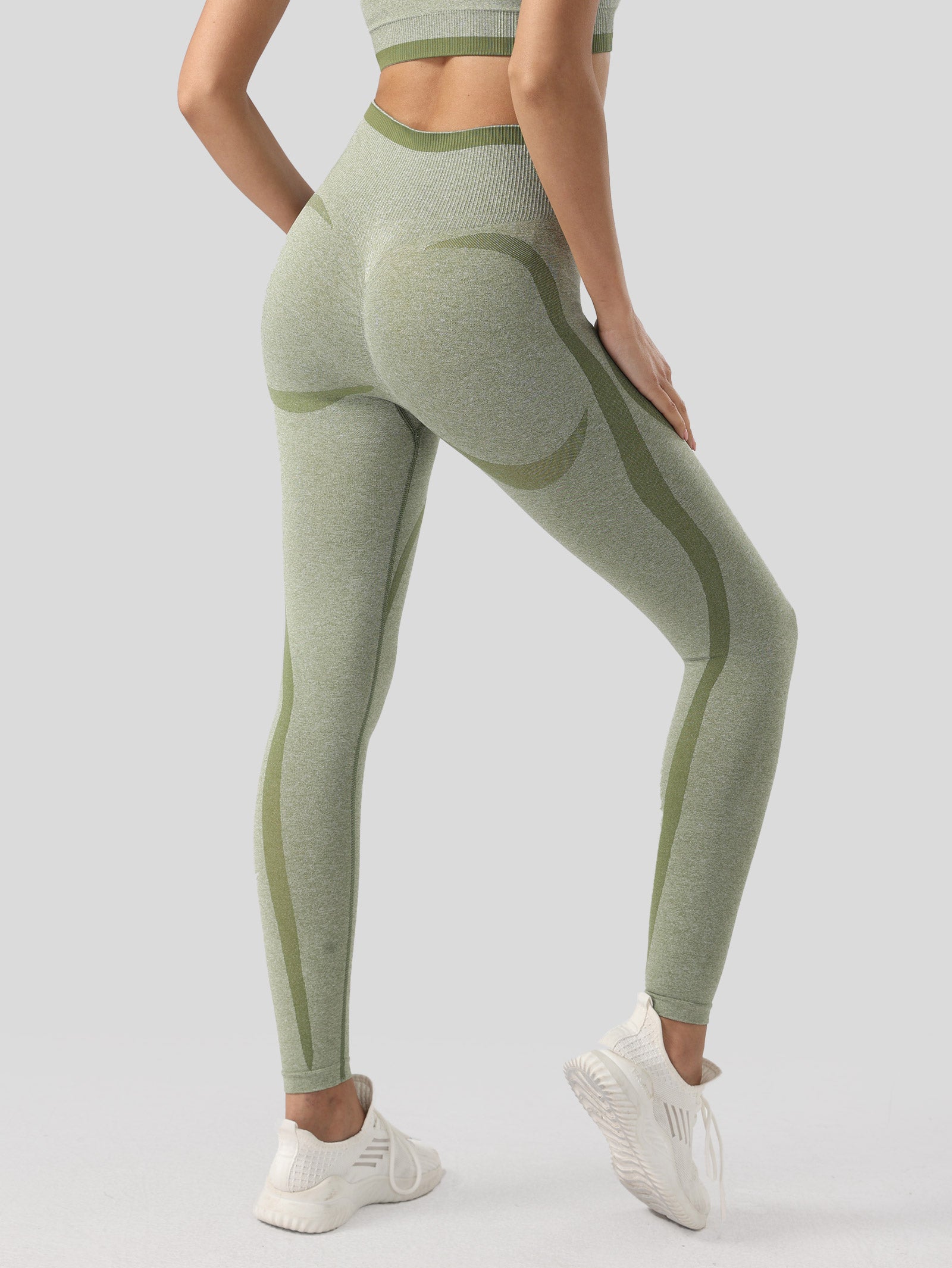 Contrast Color High Waist Leggings