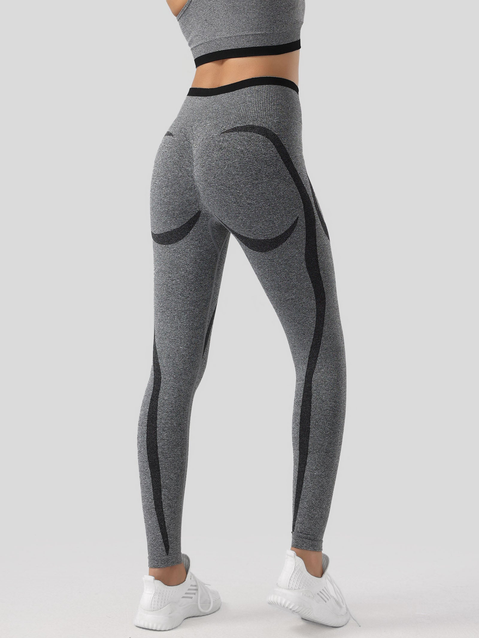 Contrast Color High Waist Leggings