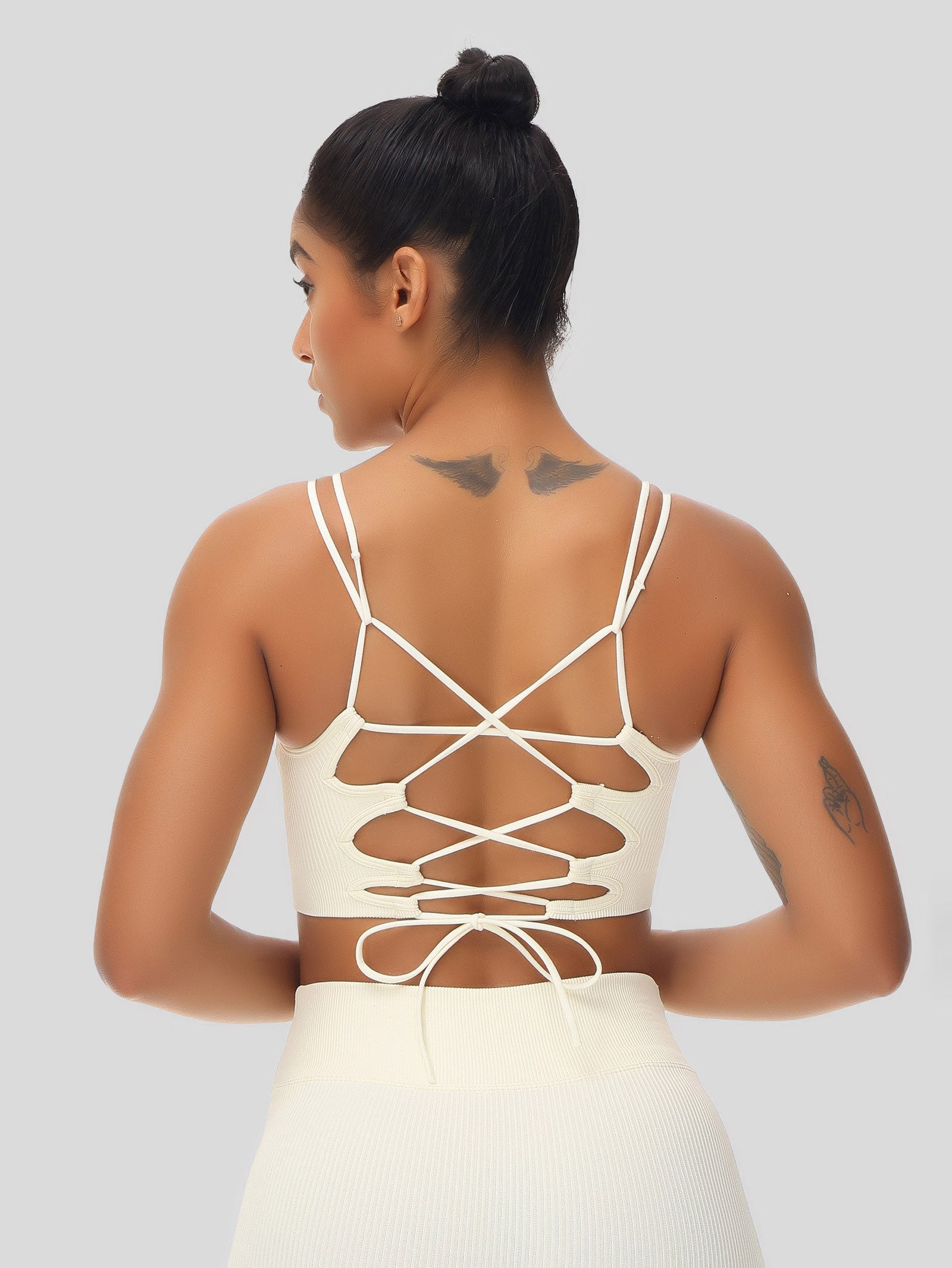 Crisscross Back Crop Tank Top