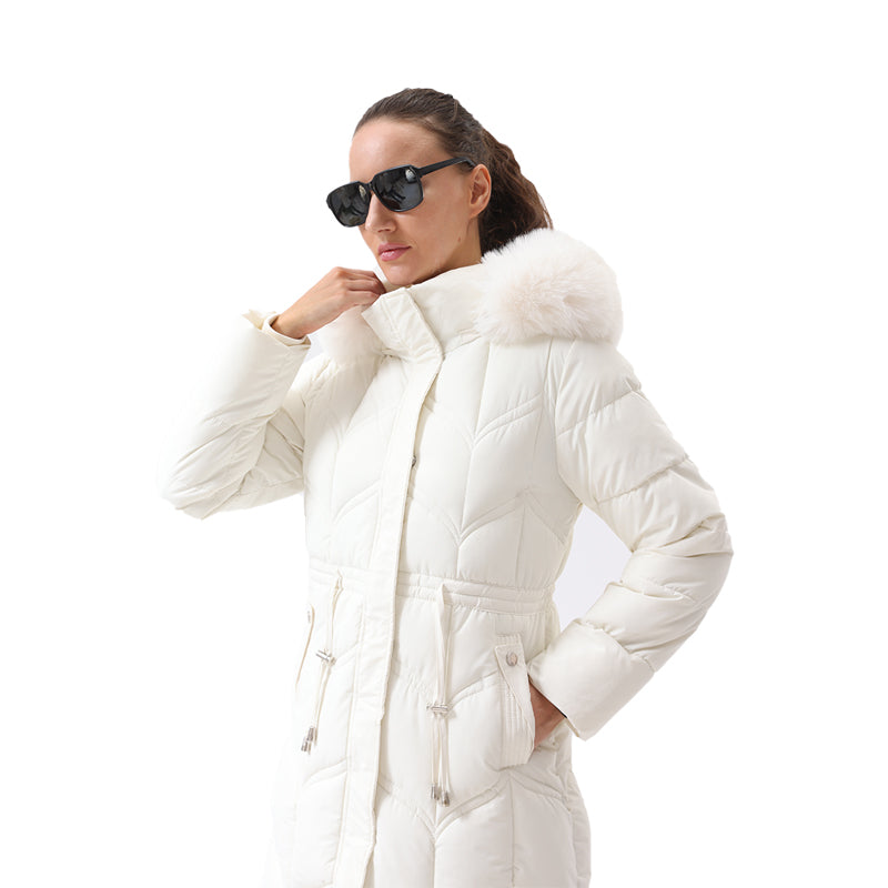 Long fur collar windproof and cold proof clothing