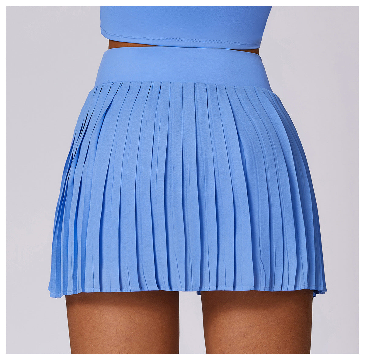Pleated Pockets Active Skirt