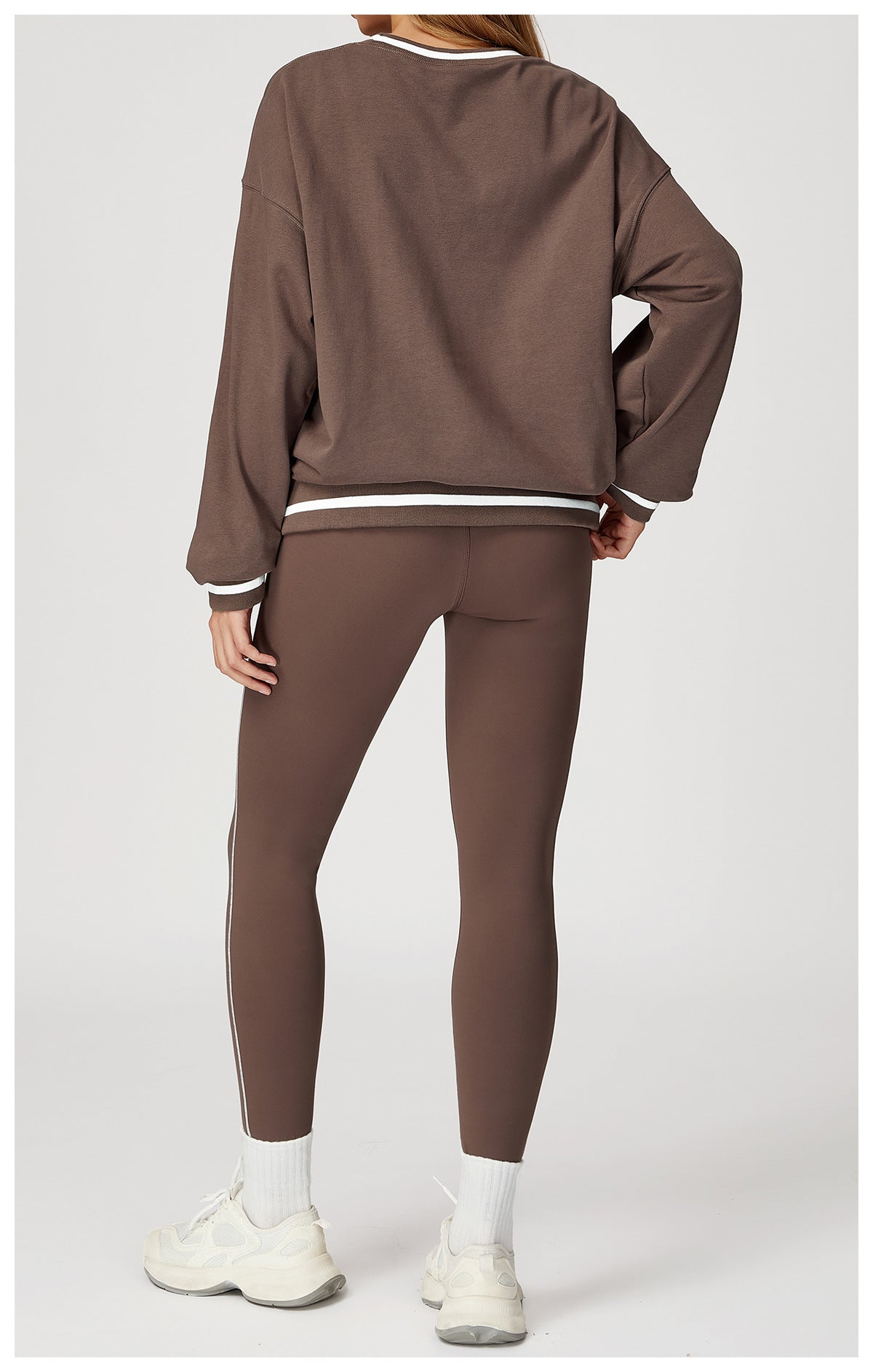 Contrast Trim Relaxed Fit Sweatshirt