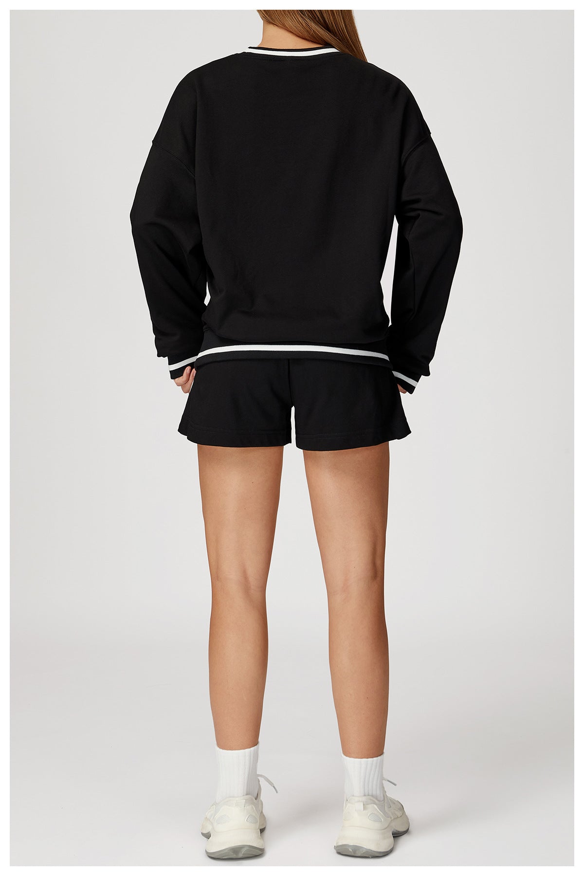 Casual Fit Sweatshirt Shorts Set