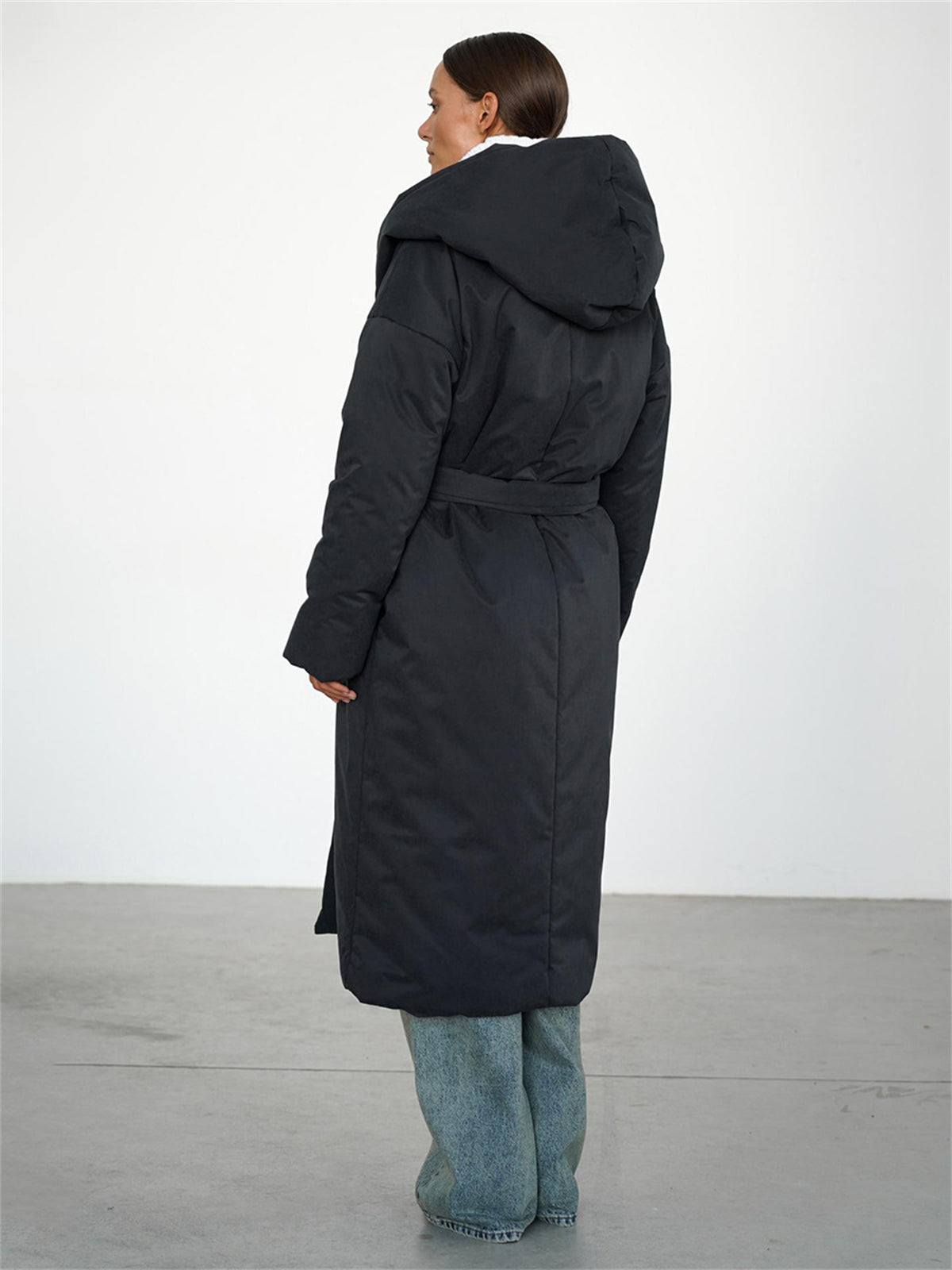 Aurora Belted Hooded Puffer Coat