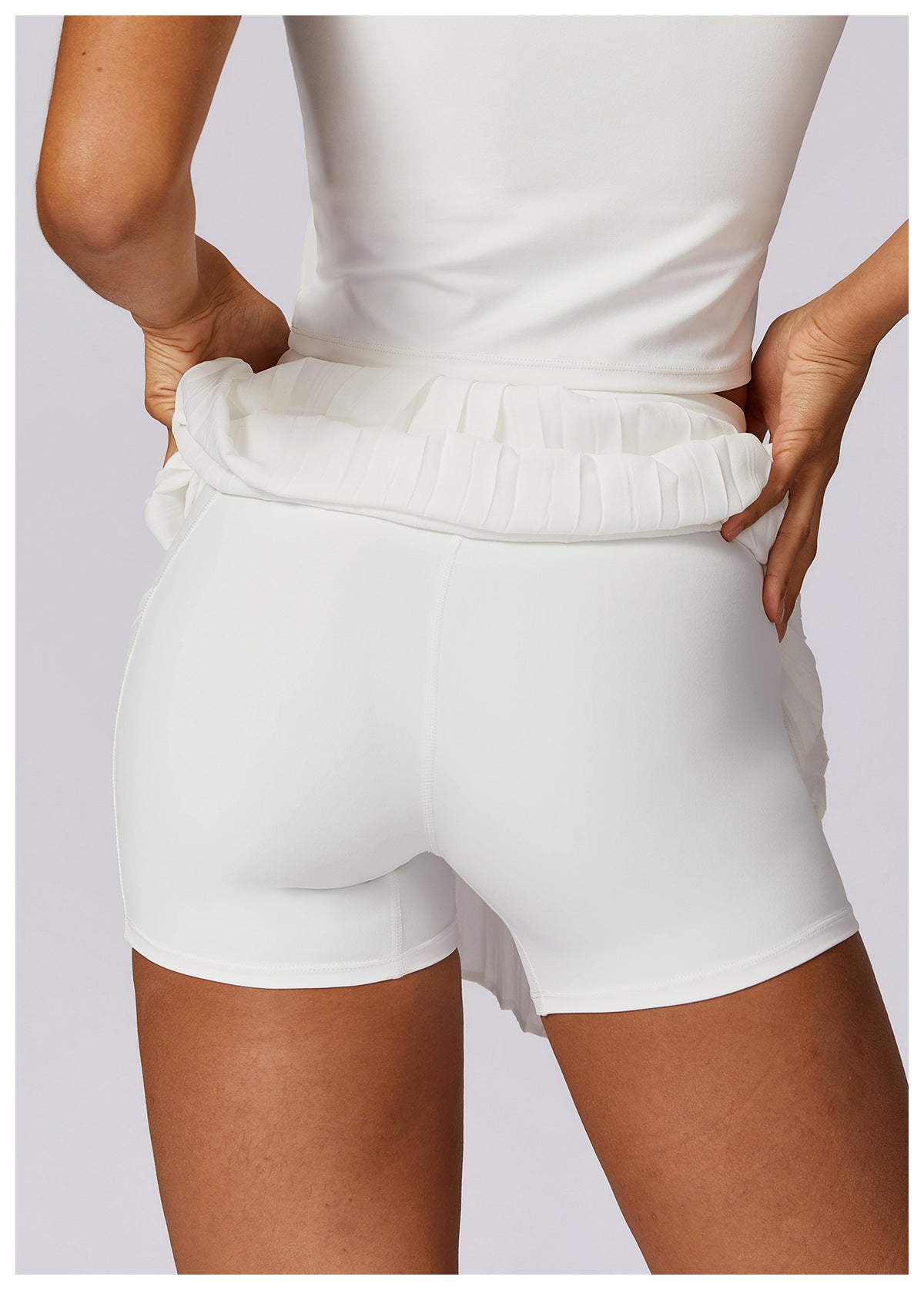 Pleated Pockets Active Skirt