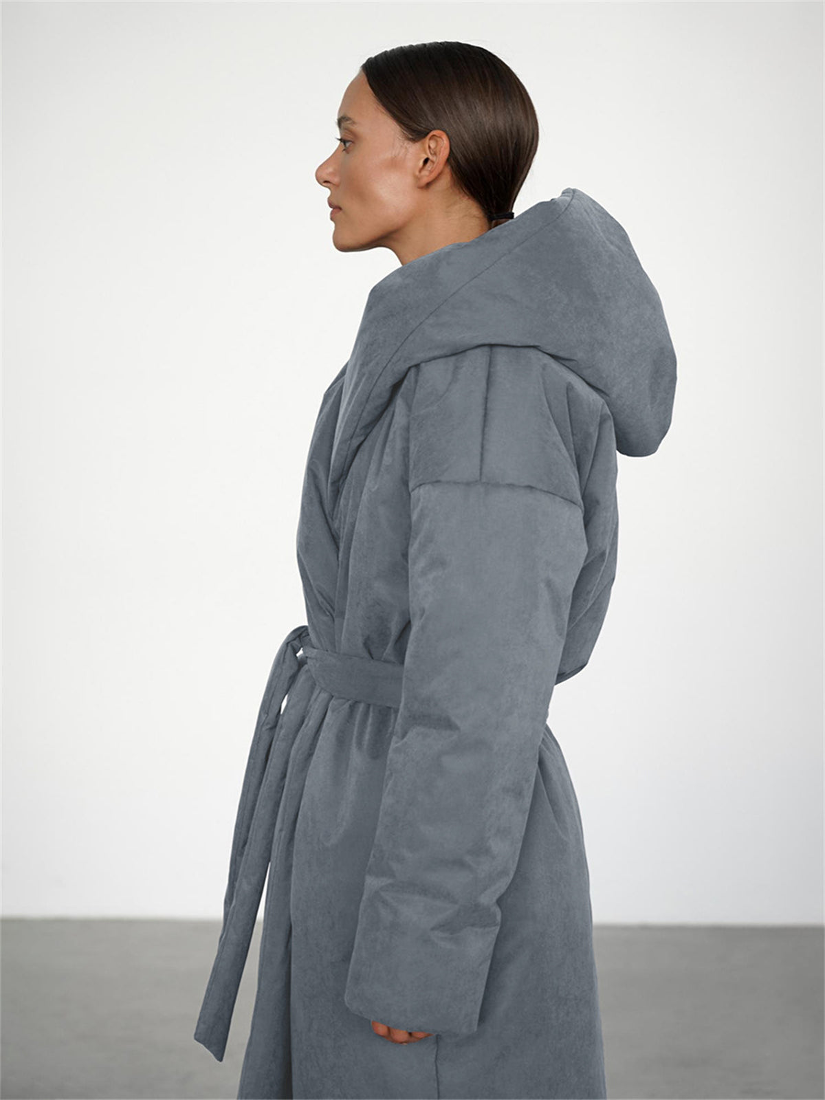 Aurora Belted Hooded Puffer Coat