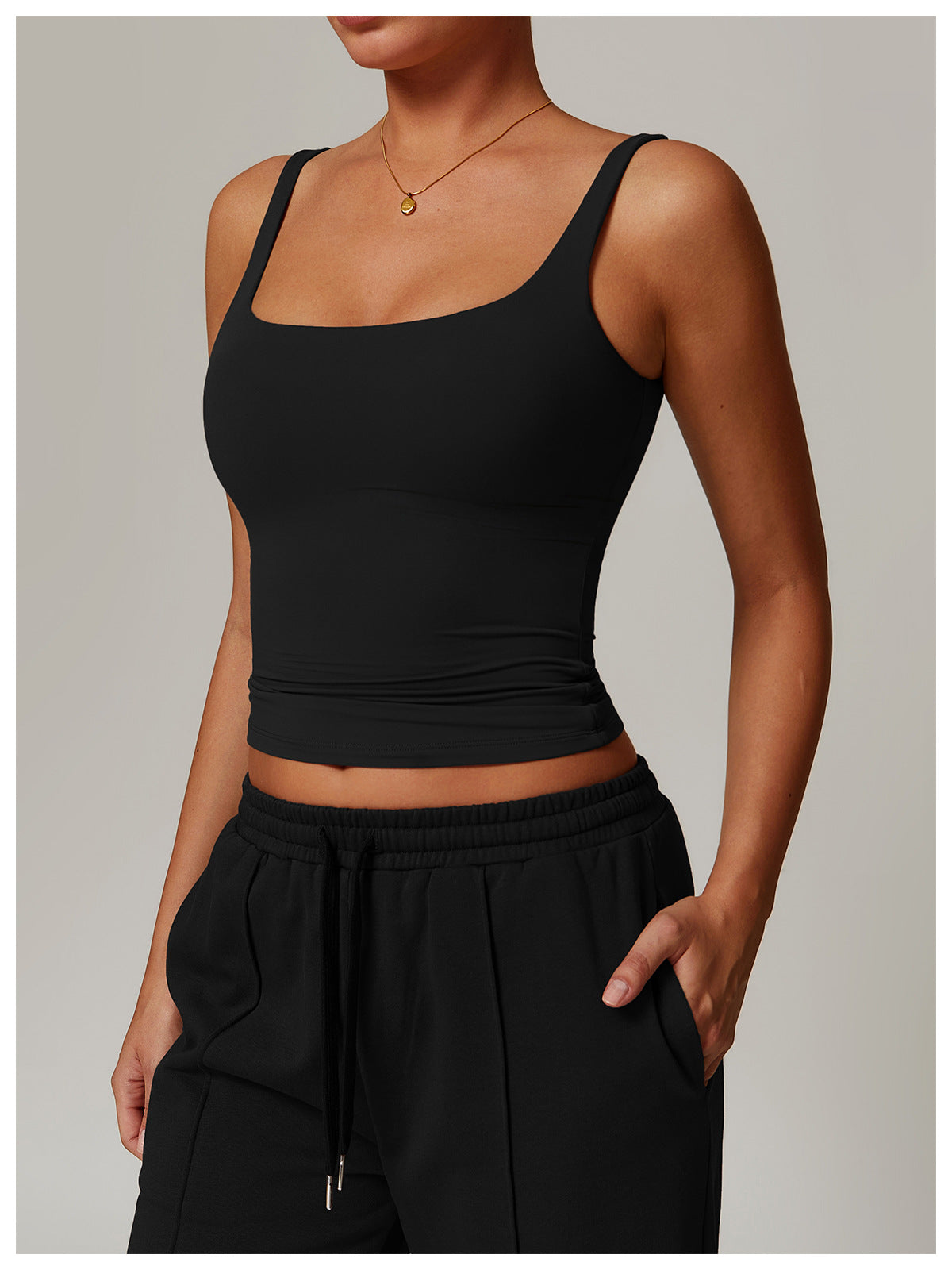 Essential Square Neck Tank & Relaxed Fit Pants Set