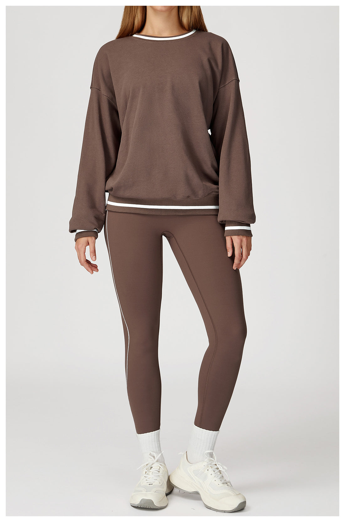 Contrast Trim Relaxed Fit Sweatshirt