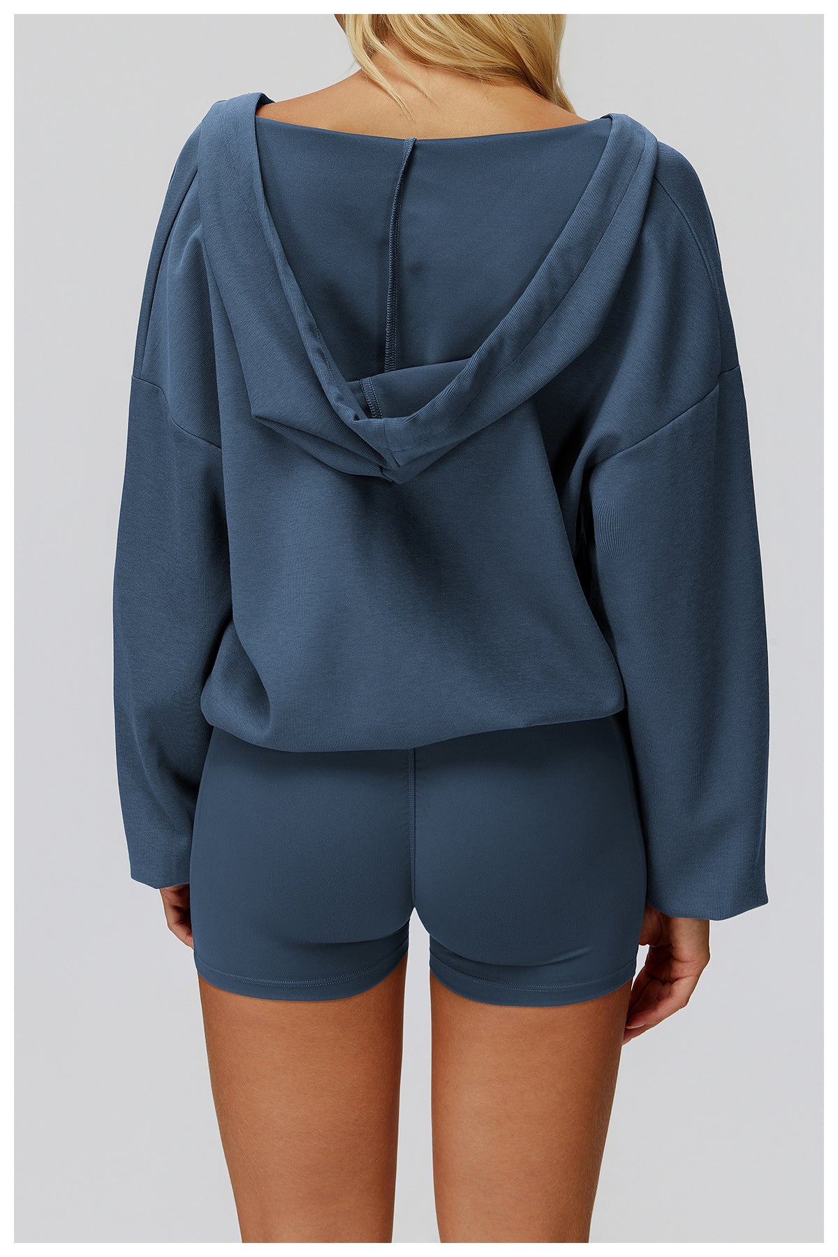 CozyVibe Oversized V-Hood Sweatshirt