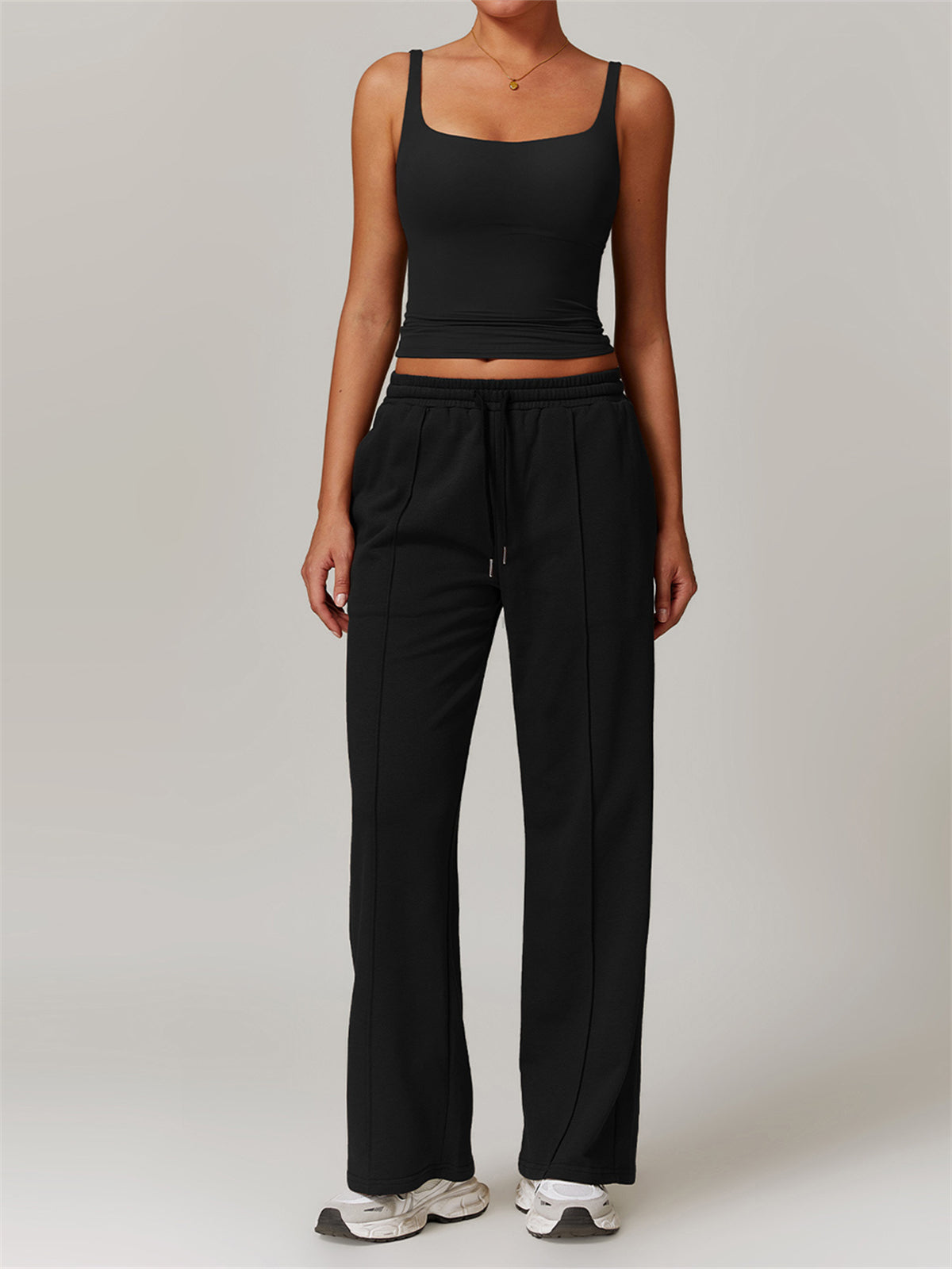 Essential Square Neck Tank & Relaxed Fit Pants Set