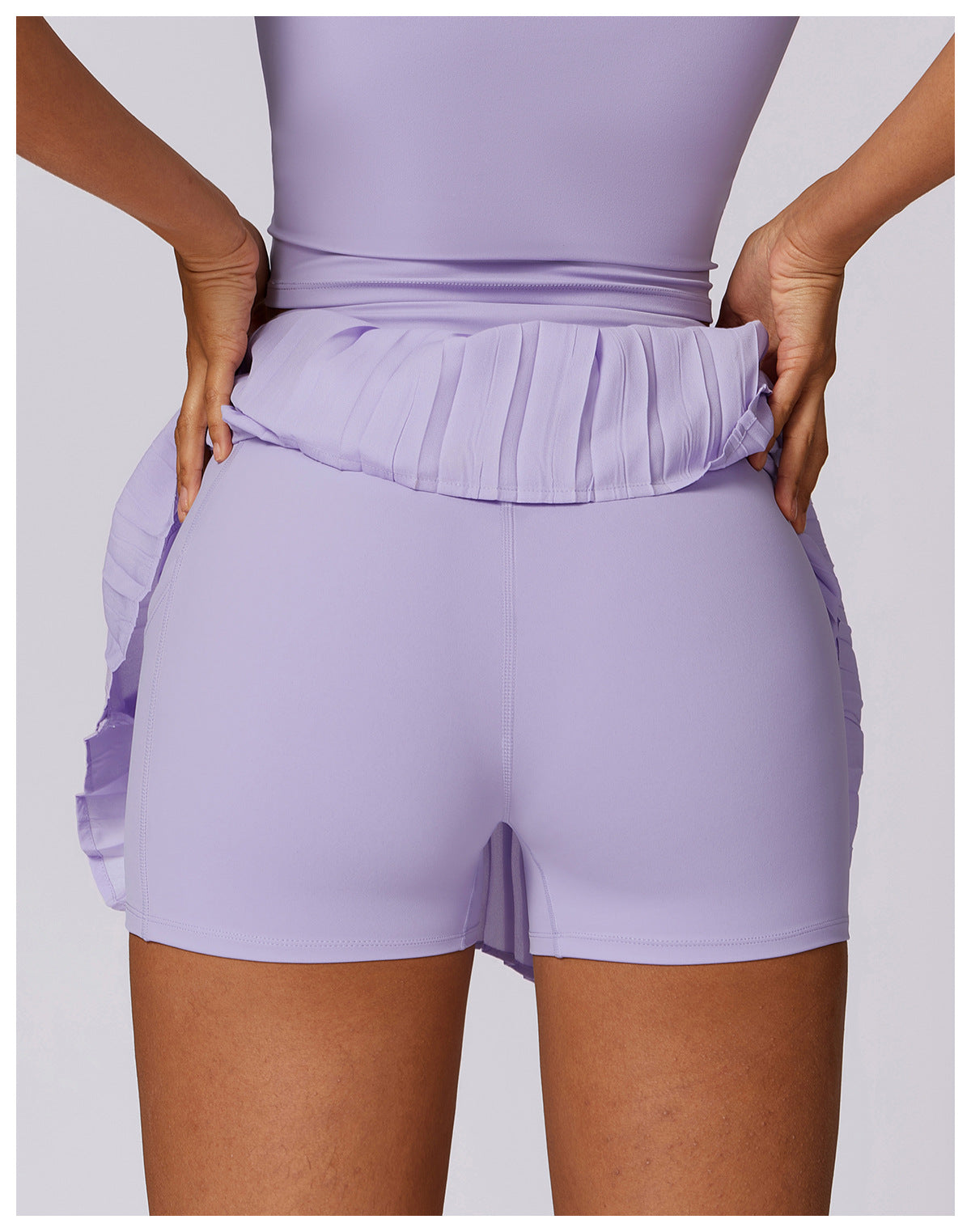 Pleated Pockets Active Skirt