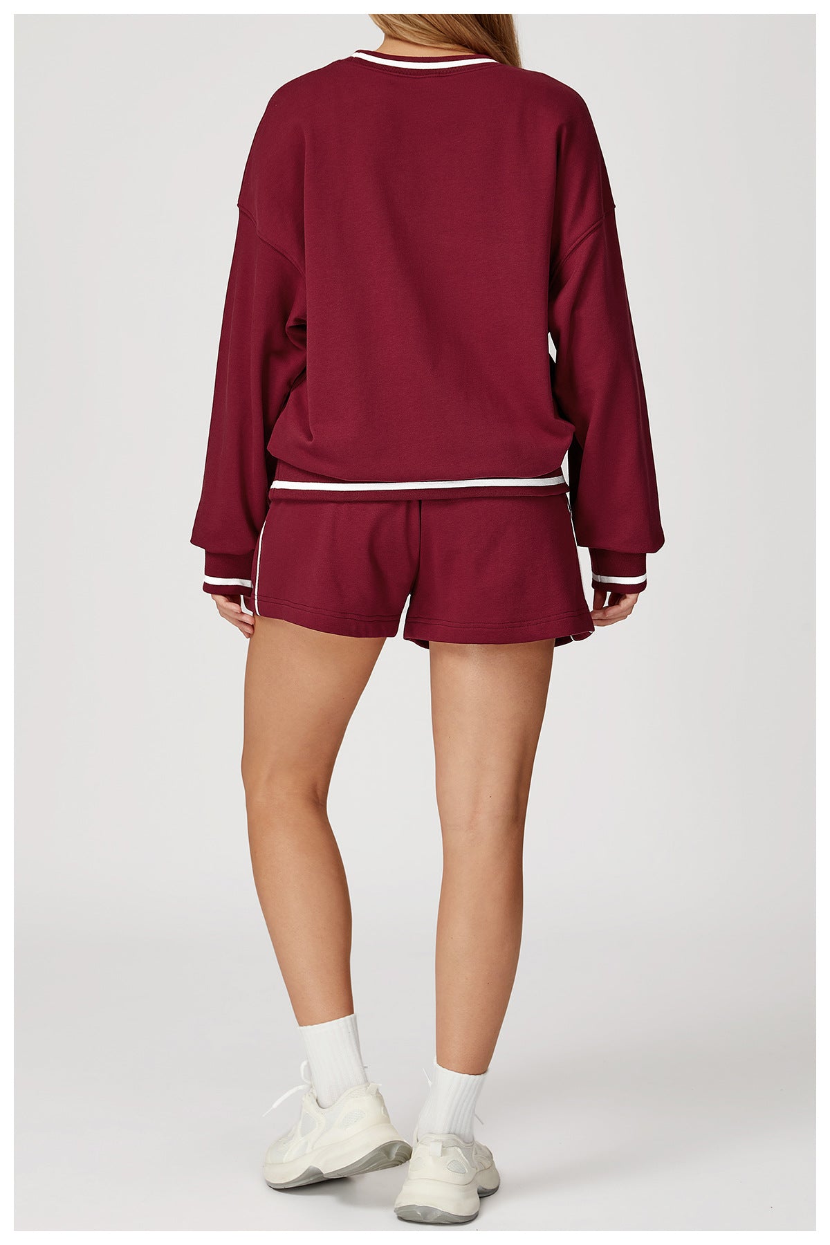 Casual Fit Sweatshirt Shorts Set