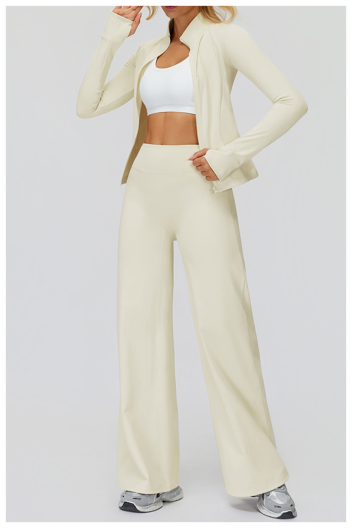 ThermaWide High-Waist Fleece Wide-Leg Pants