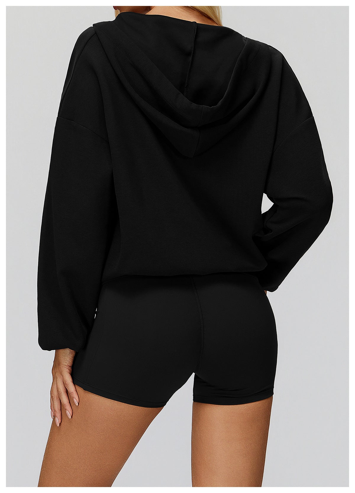 CozyVibe Oversized V-Hood Sweatshirt