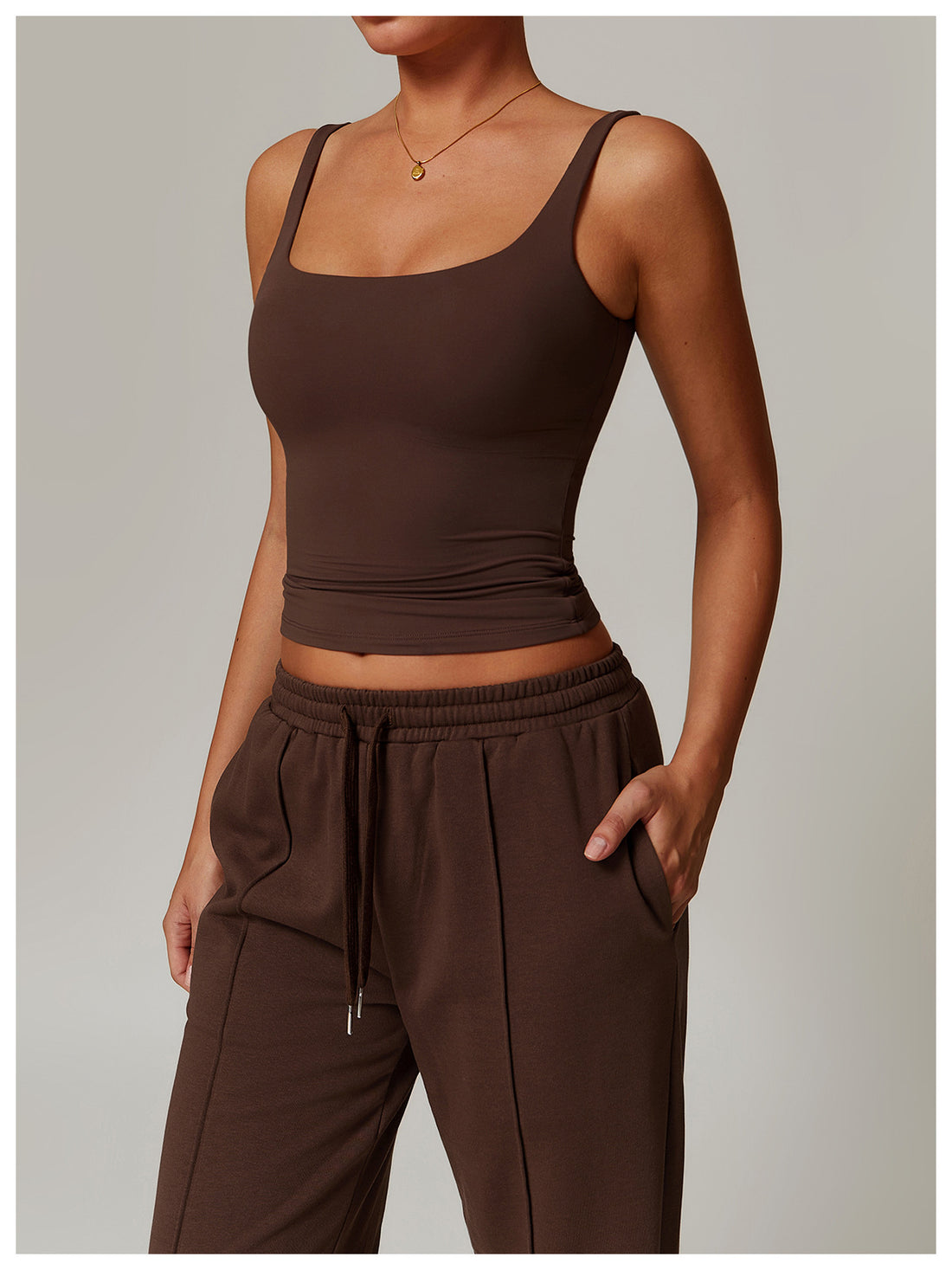 Essential Square Neck Tank & Relaxed Fit Pants Set