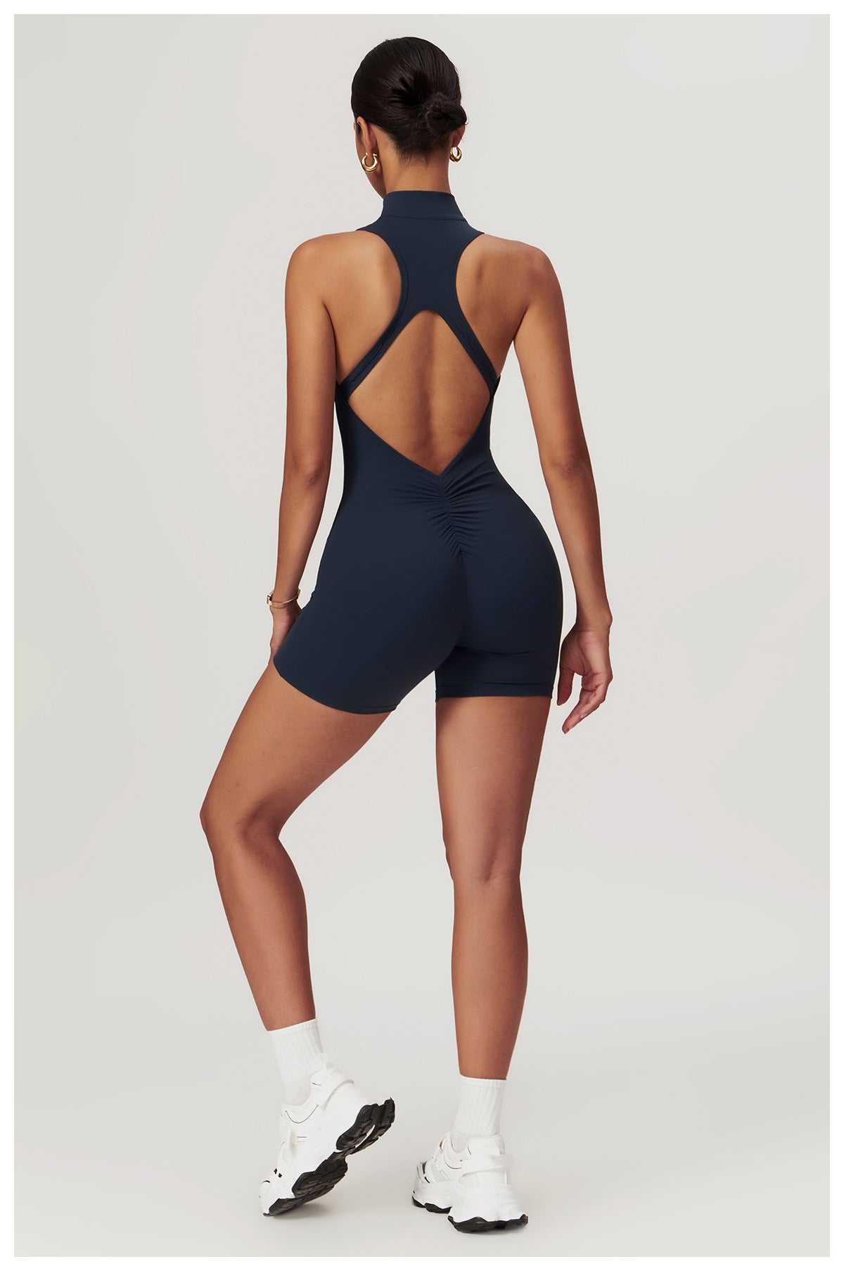 Backless Zipper Seamless Romper