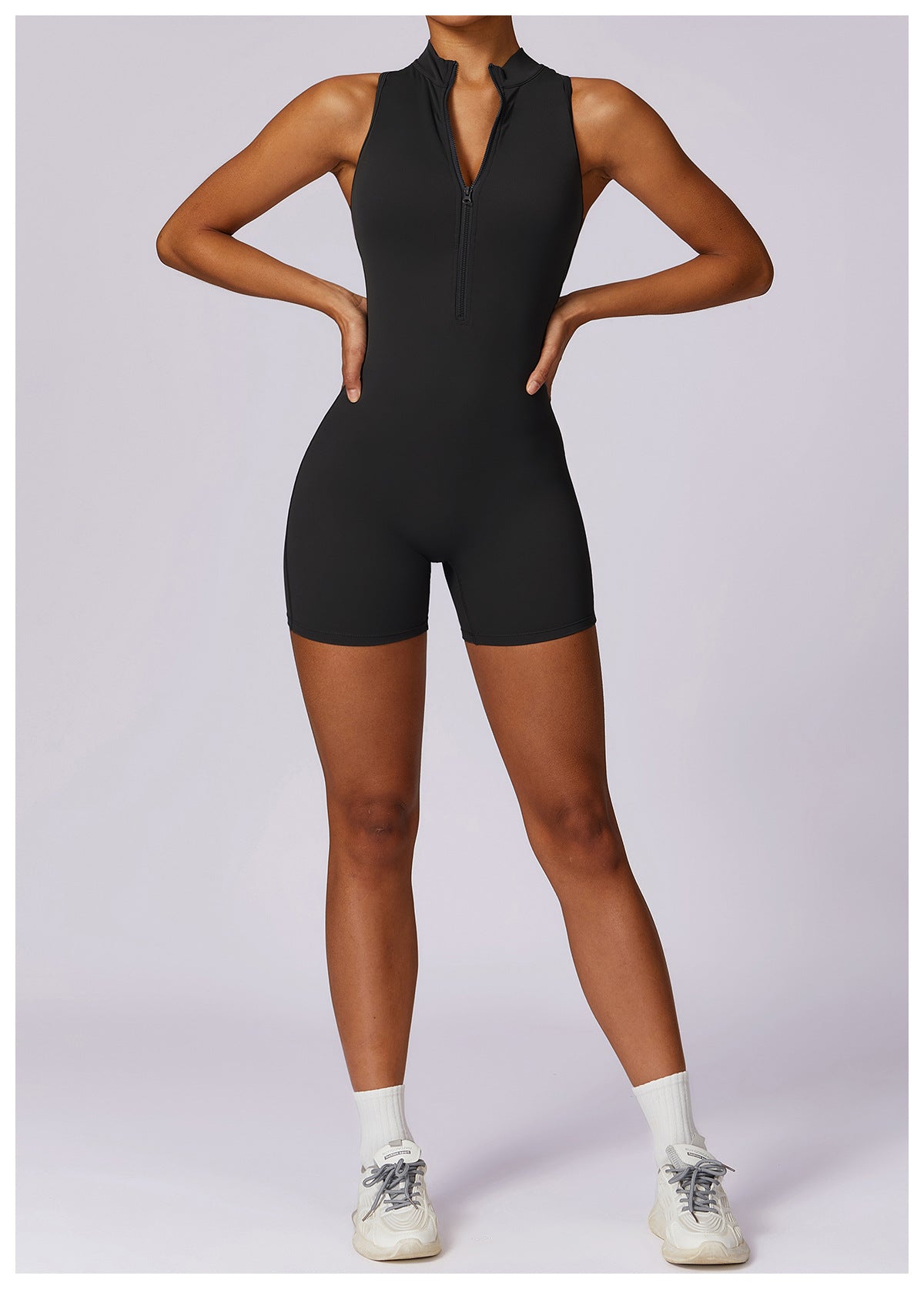 Backless Zipper Seamless Romper