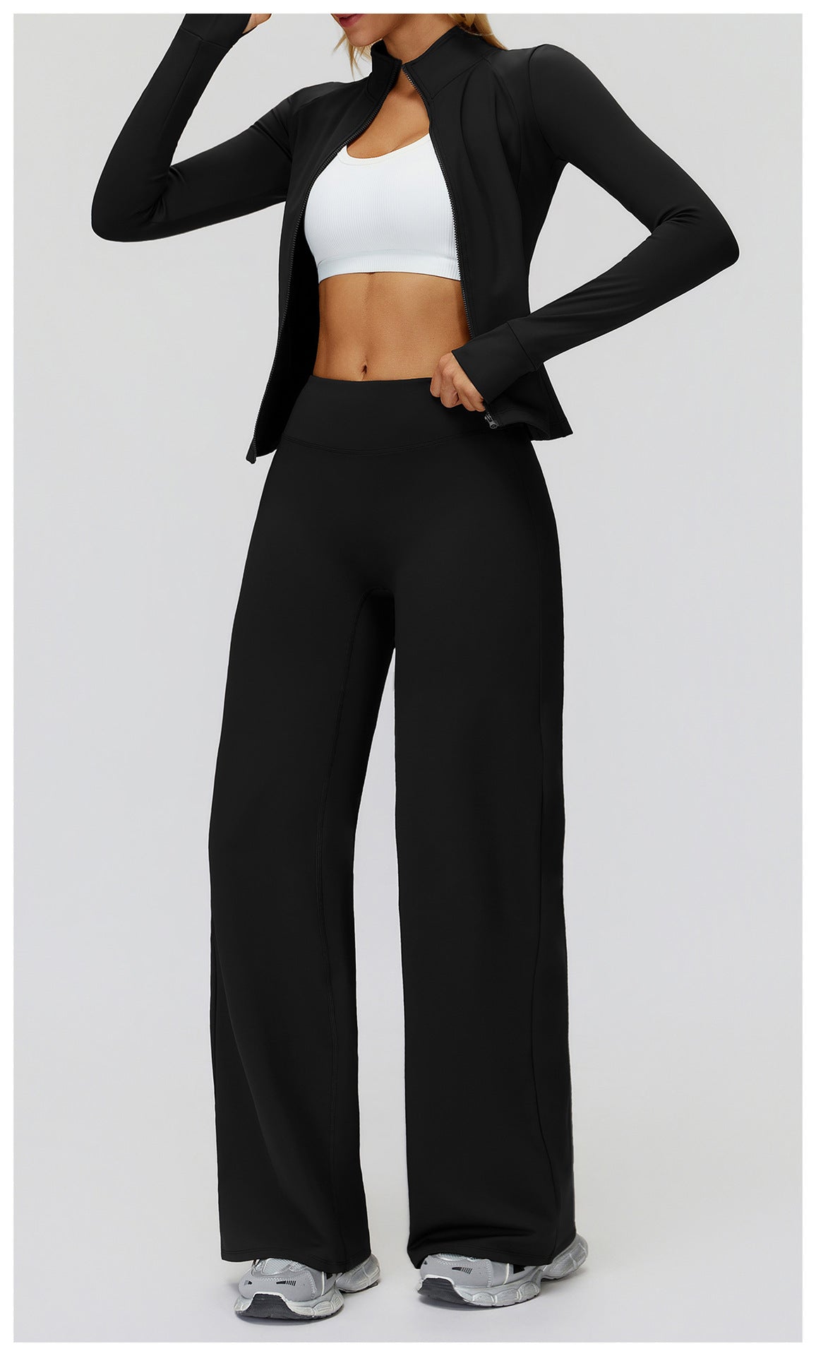 ThermaWide High-Waist Fleece Wide-Leg Pants