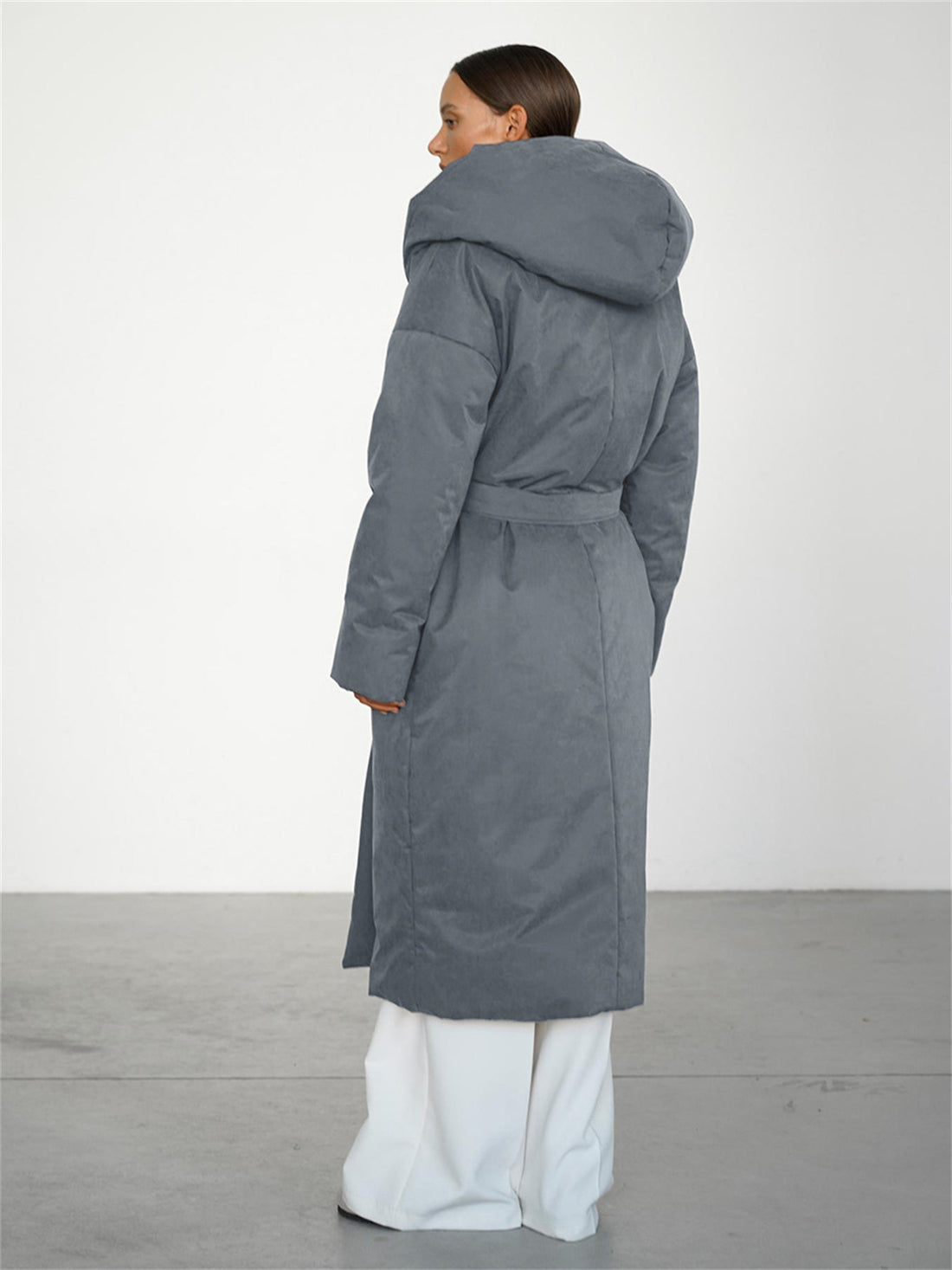 Aurora Belted Hooded Puffer Coat