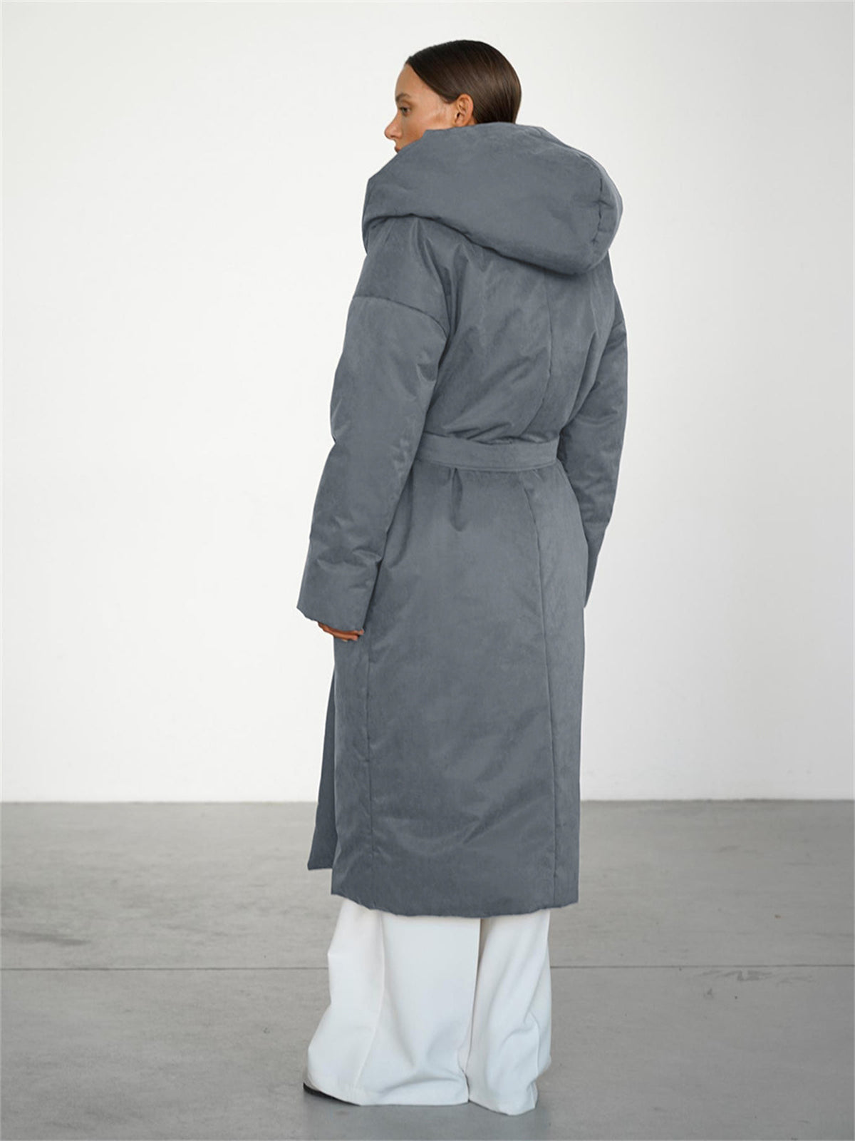 Aurora Belted Hooded Puffer Coat