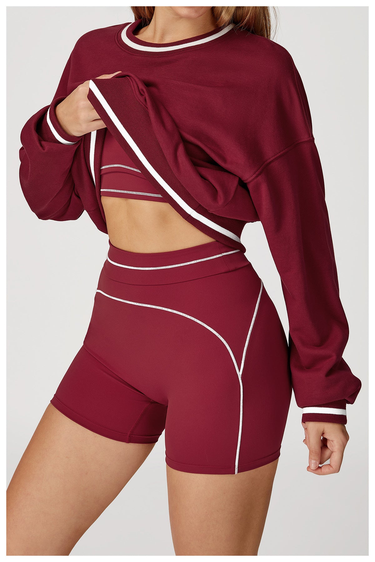 Contrast Trim Relaxed Fit Sweatshirt