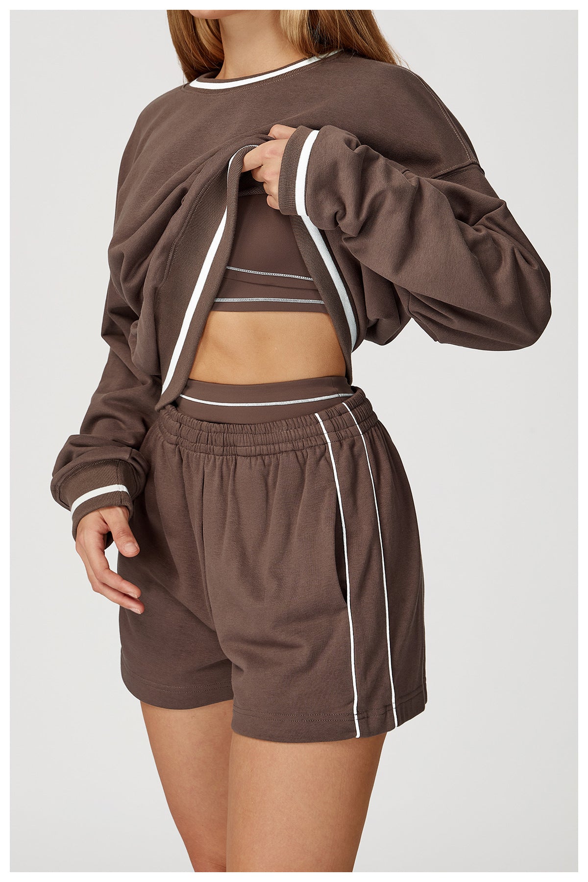 Contrast Trim Relaxed Fit Sweatshirt